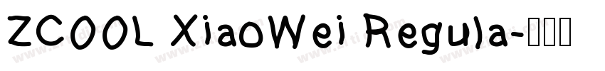 ZCOOL XiaoWei Regula字体转换